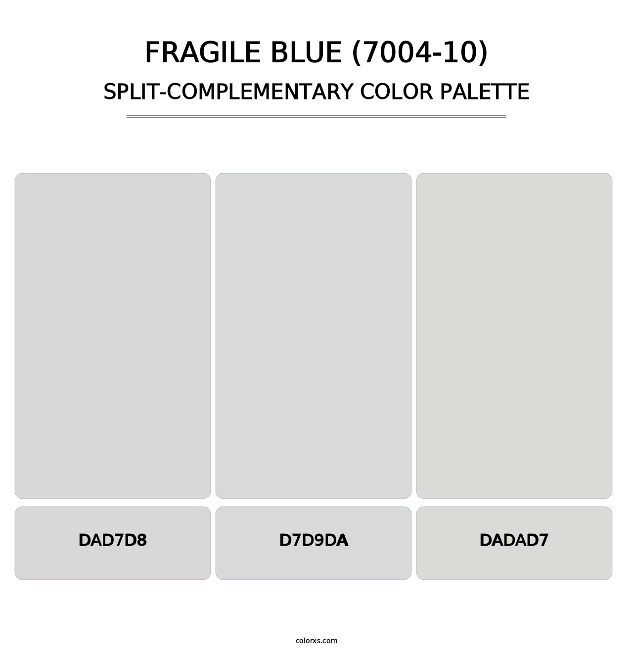 Fragile Blue (7004-10) - Split-Complementary Color Palette
