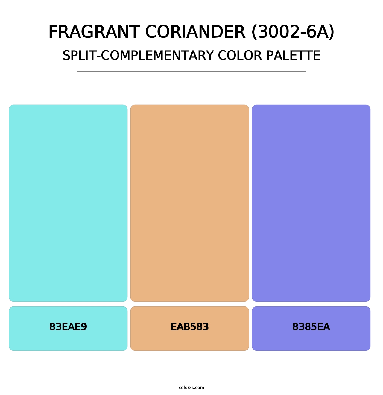 Fragrant Coriander (3002-6A) - Split-Complementary Color Palette