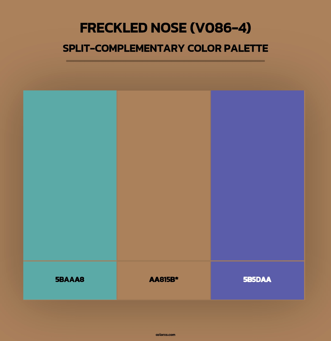 Freckled Nose (V086-4) - Split-Complementary Color Palette