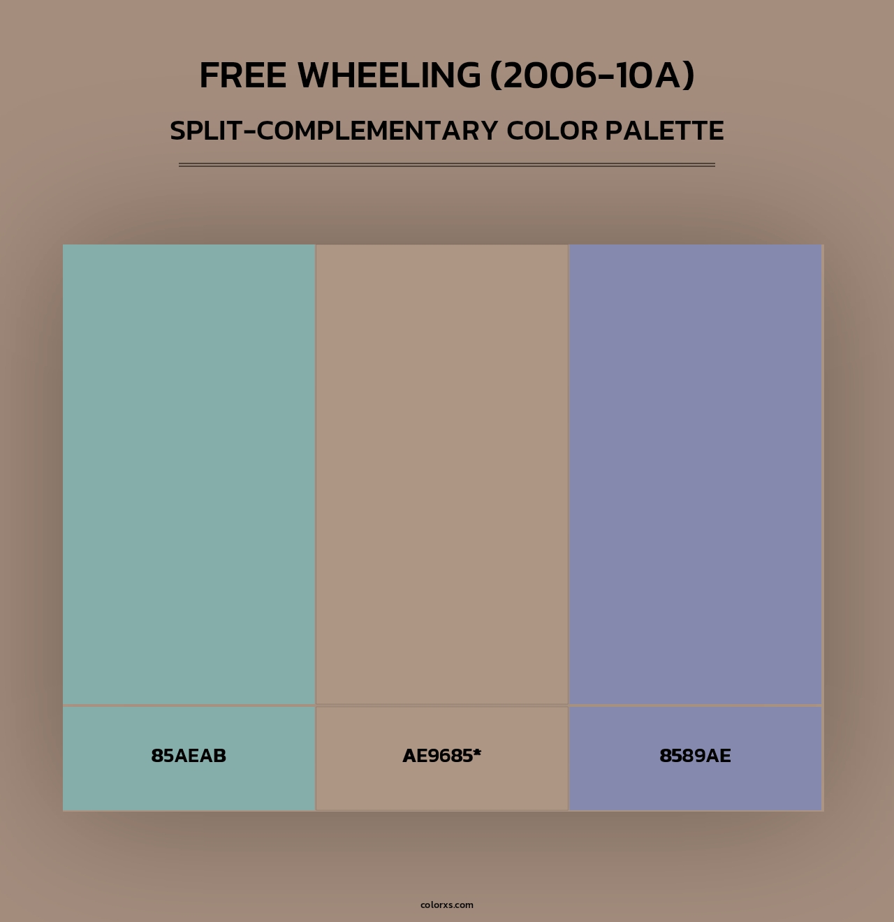 Free Wheeling (2006-10A) - Split-Complementary Color Palette