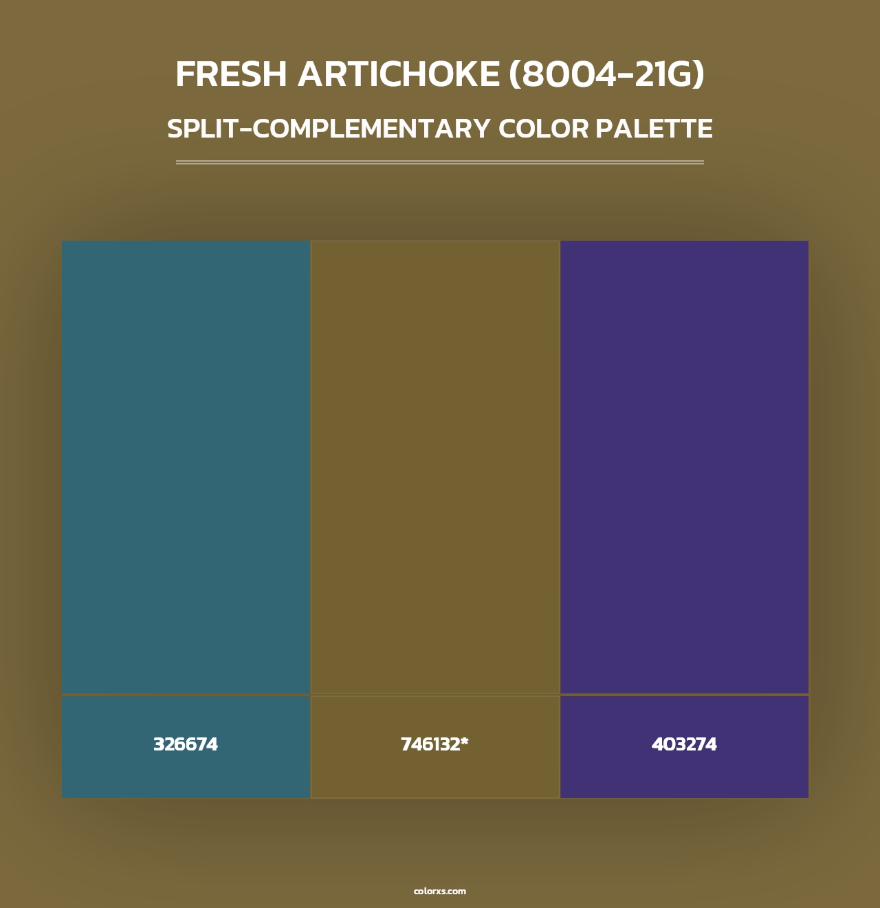 Fresh Artichoke (8004-21G) - Split-Complementary Color Palette