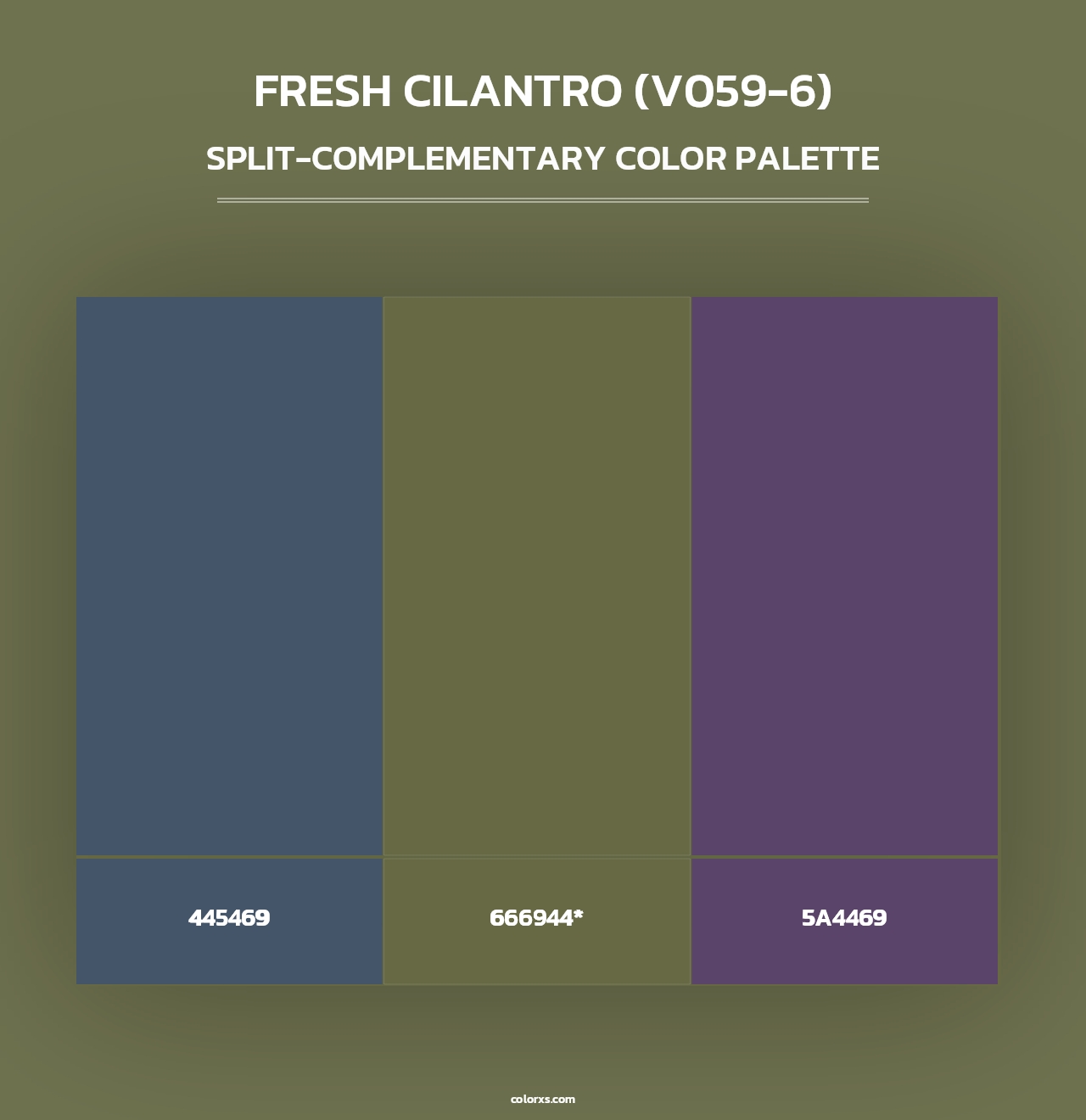 Fresh Cilantro (V059-6) - Split-Complementary Color Palette