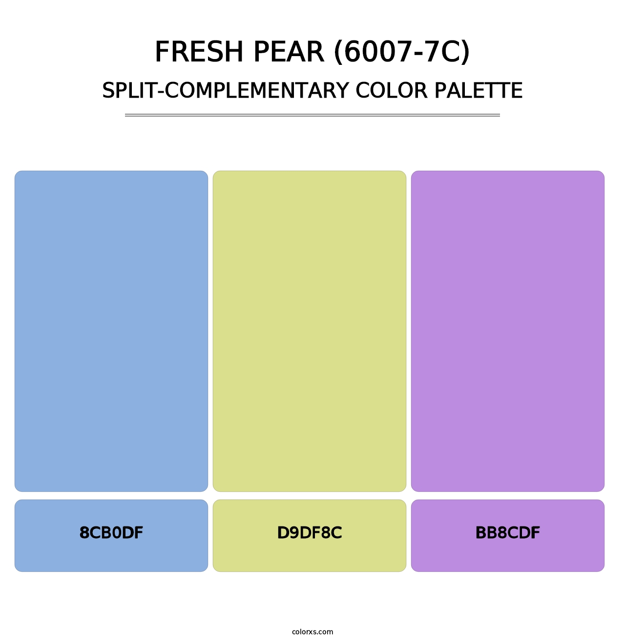 Fresh Pear (6007-7C) - Split-Complementary Color Palette
