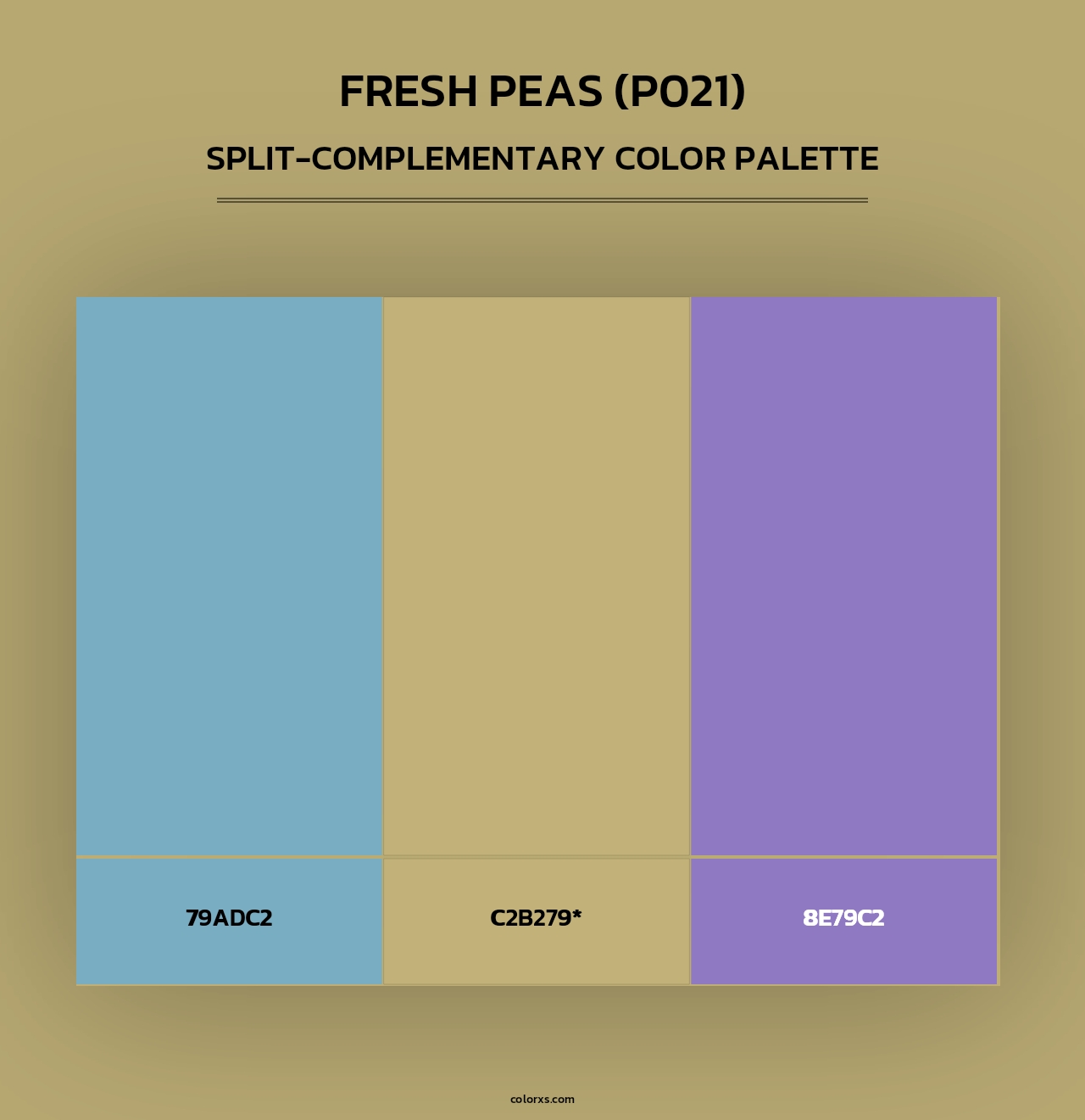 Fresh Peas (P021) - Split-Complementary Color Palette