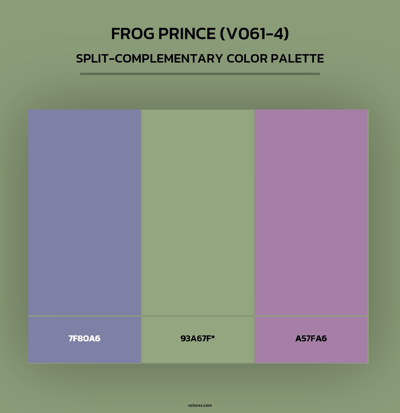 Frog Prince (V061-4) - Split-Complementary Color Palette