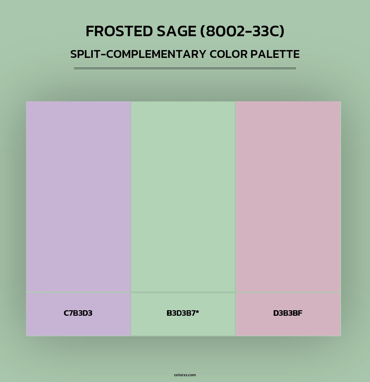 Frosted Sage (8002-33C) - Split-Complementary Color Palette