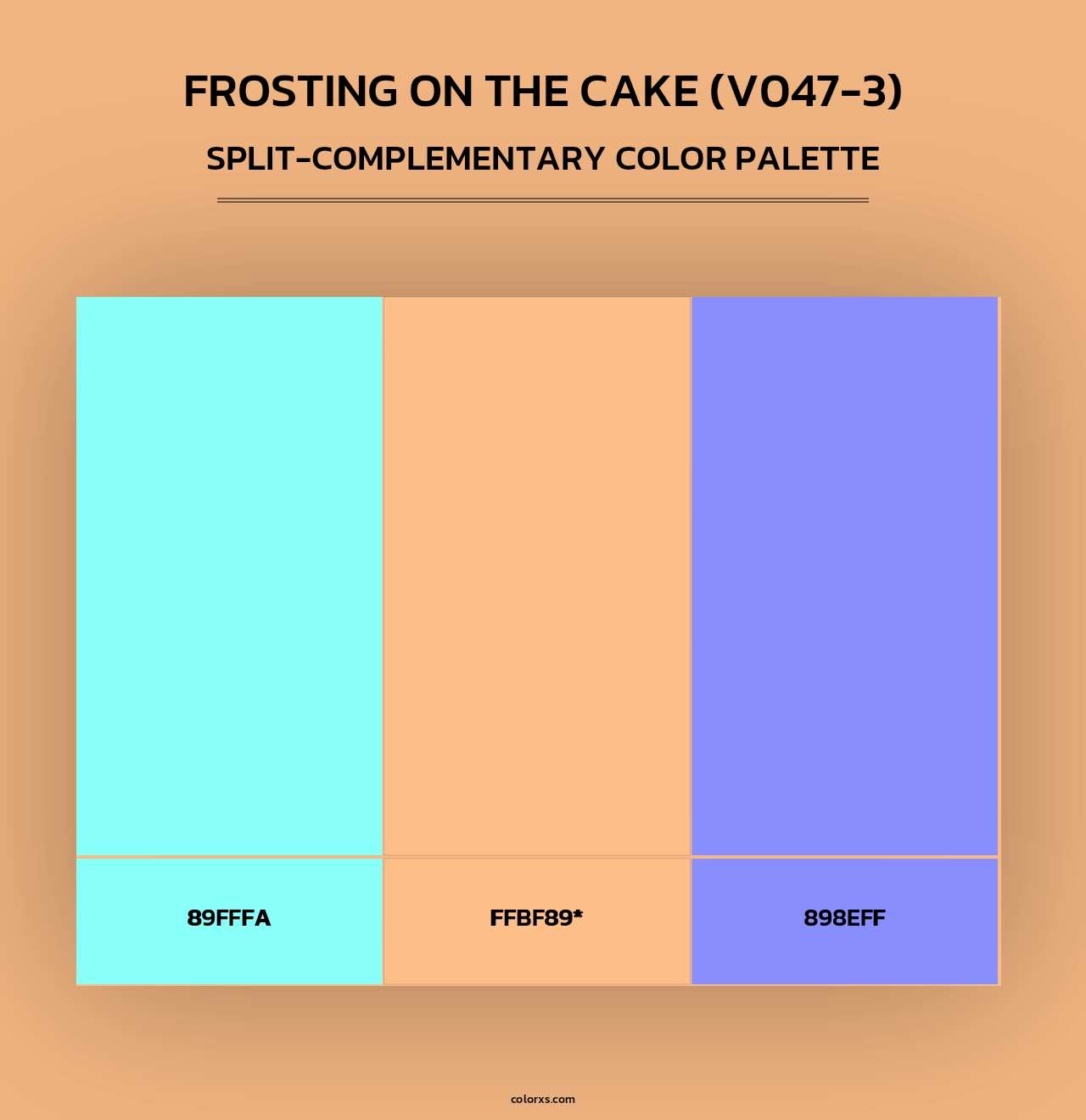 Frosting on the Cake (V047-3) - Split-Complementary Color Palette