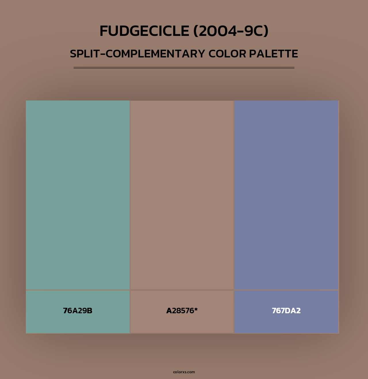 Fudgecicle (2004-9C) - Split-Complementary Color Palette