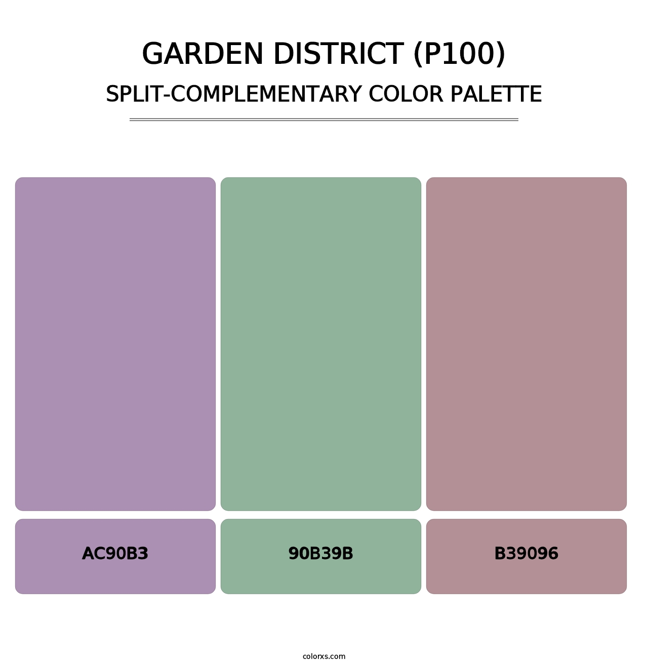 Garden District (P100) - Split-Complementary Color Palette