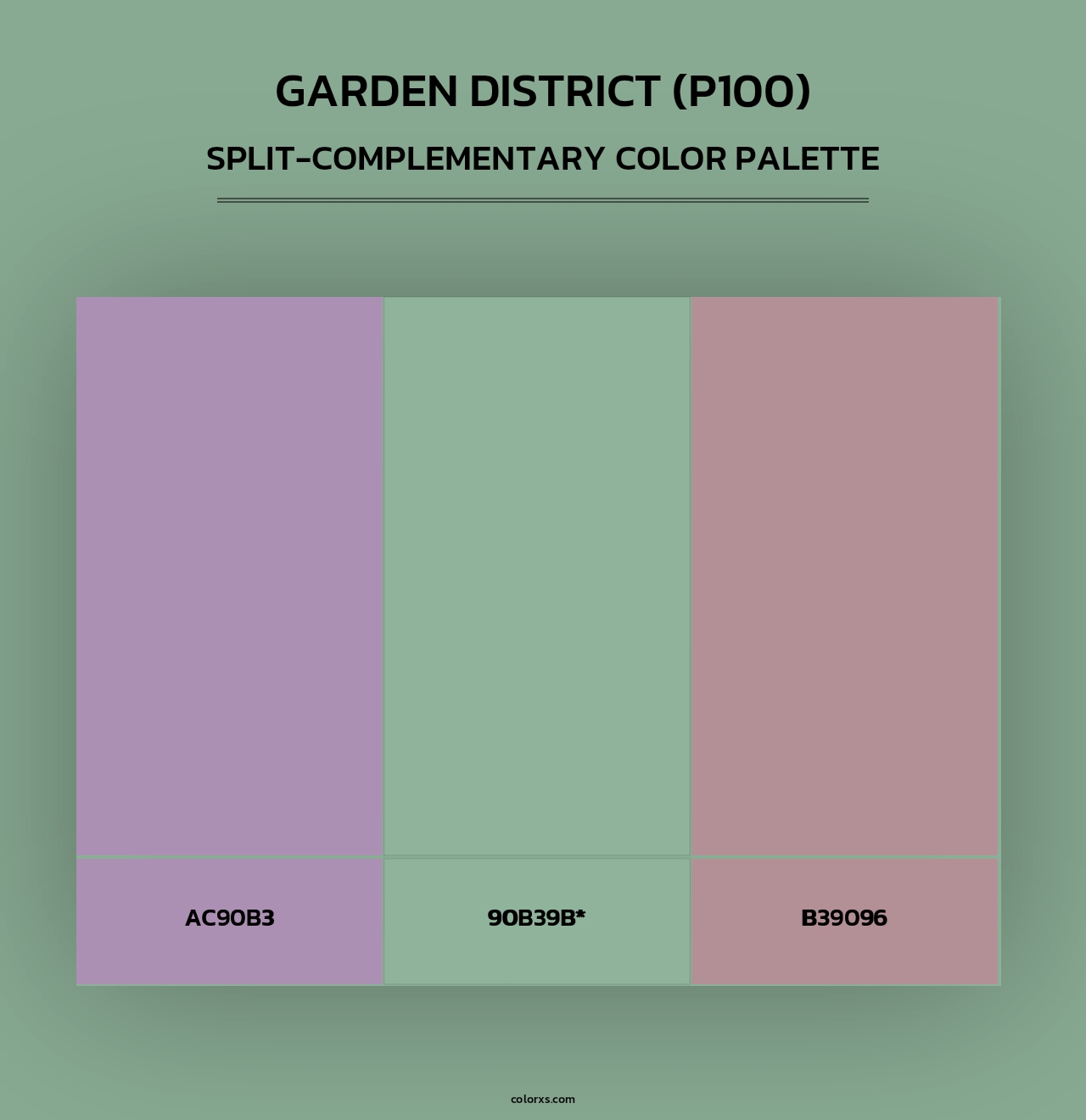 Garden District (P100) - Split-Complementary Color Palette