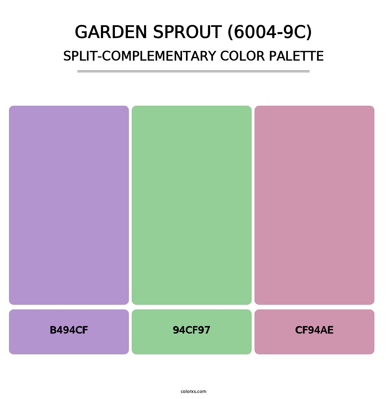 Garden Sprout (6004-9C) - Split-Complementary Color Palette