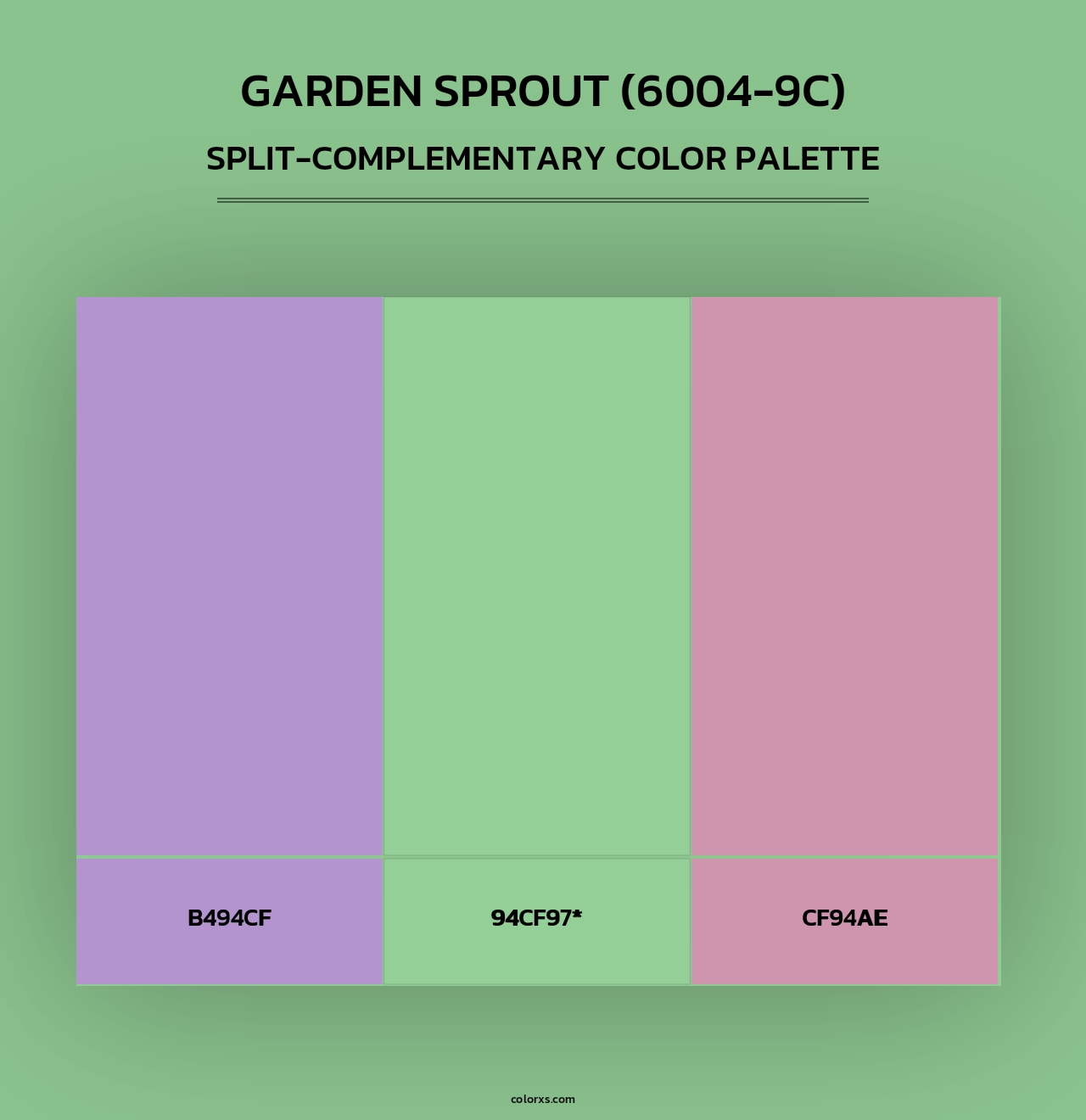 Garden Sprout (6004-9C) - Split-Complementary Color Palette
