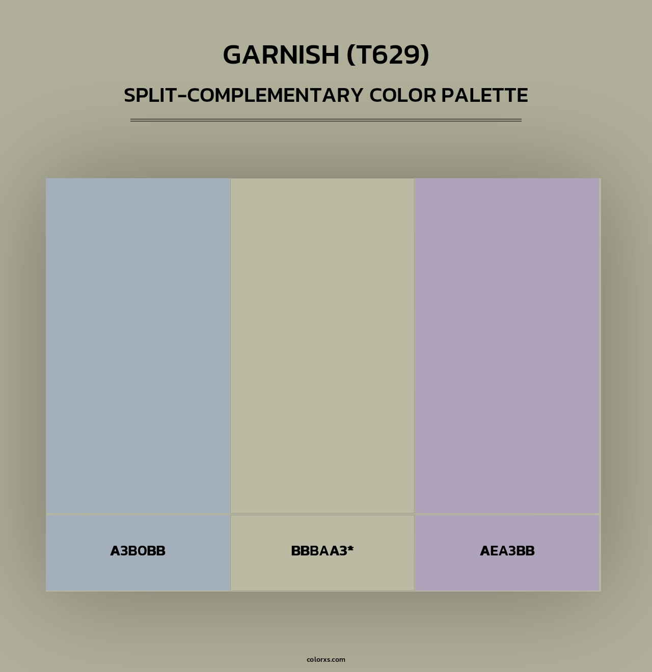 Garnish (T629) - Split-Complementary Color Palette