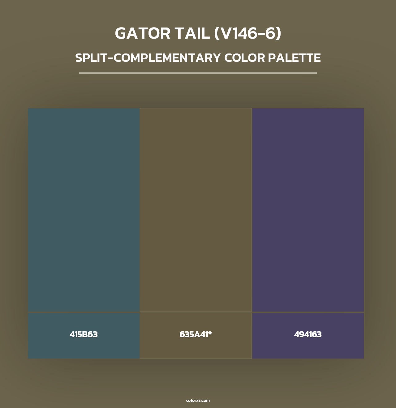 Gator Tail (V146-6) - Split-Complementary Color Palette