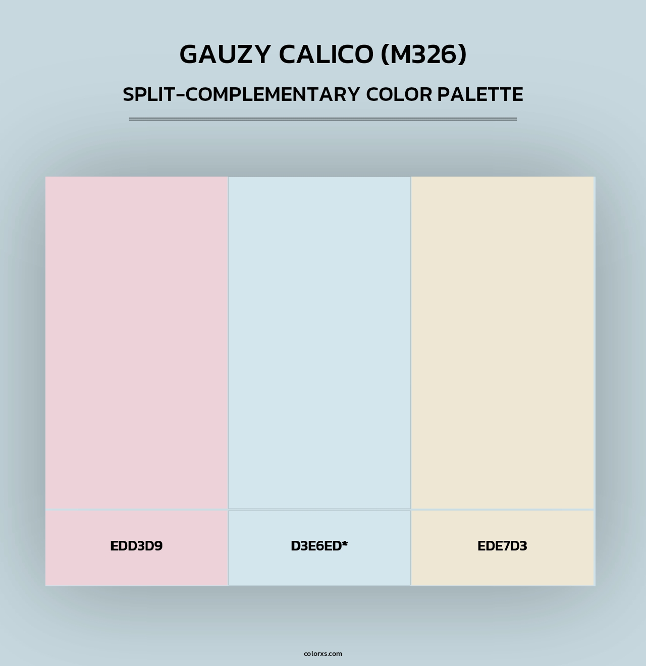 Gauzy Calico (M326) - Split-Complementary Color Palette