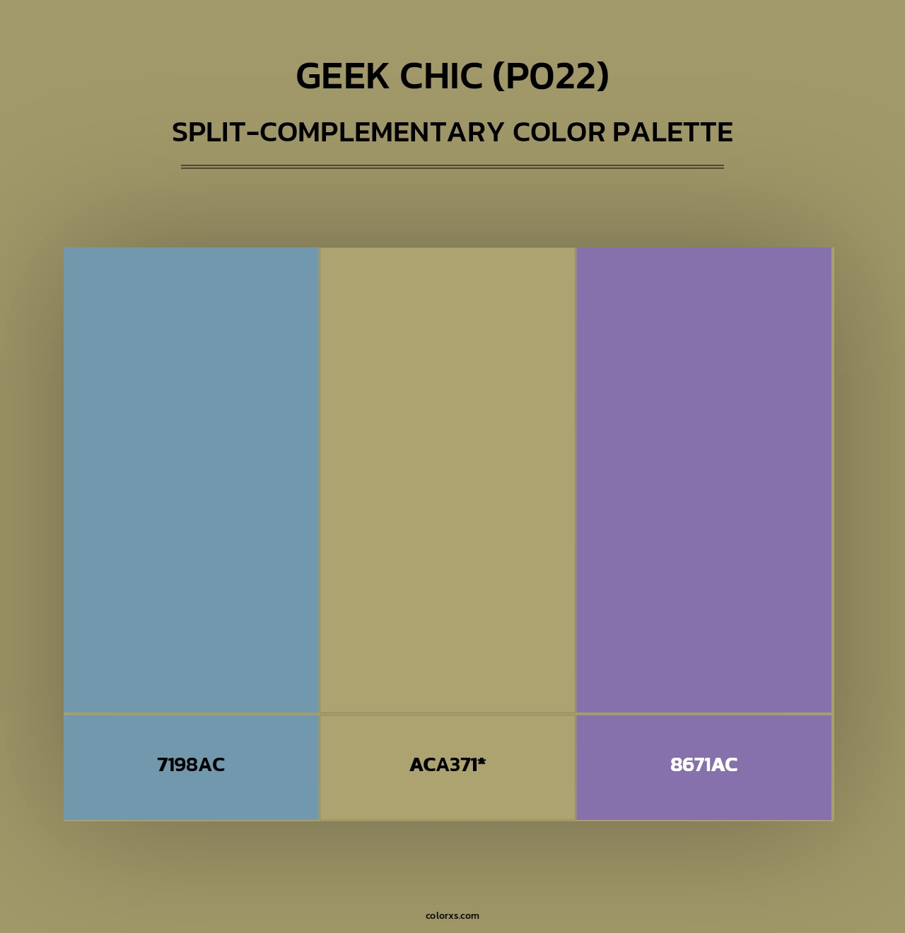 Geek Chic (P022) - Split-Complementary Color Palette