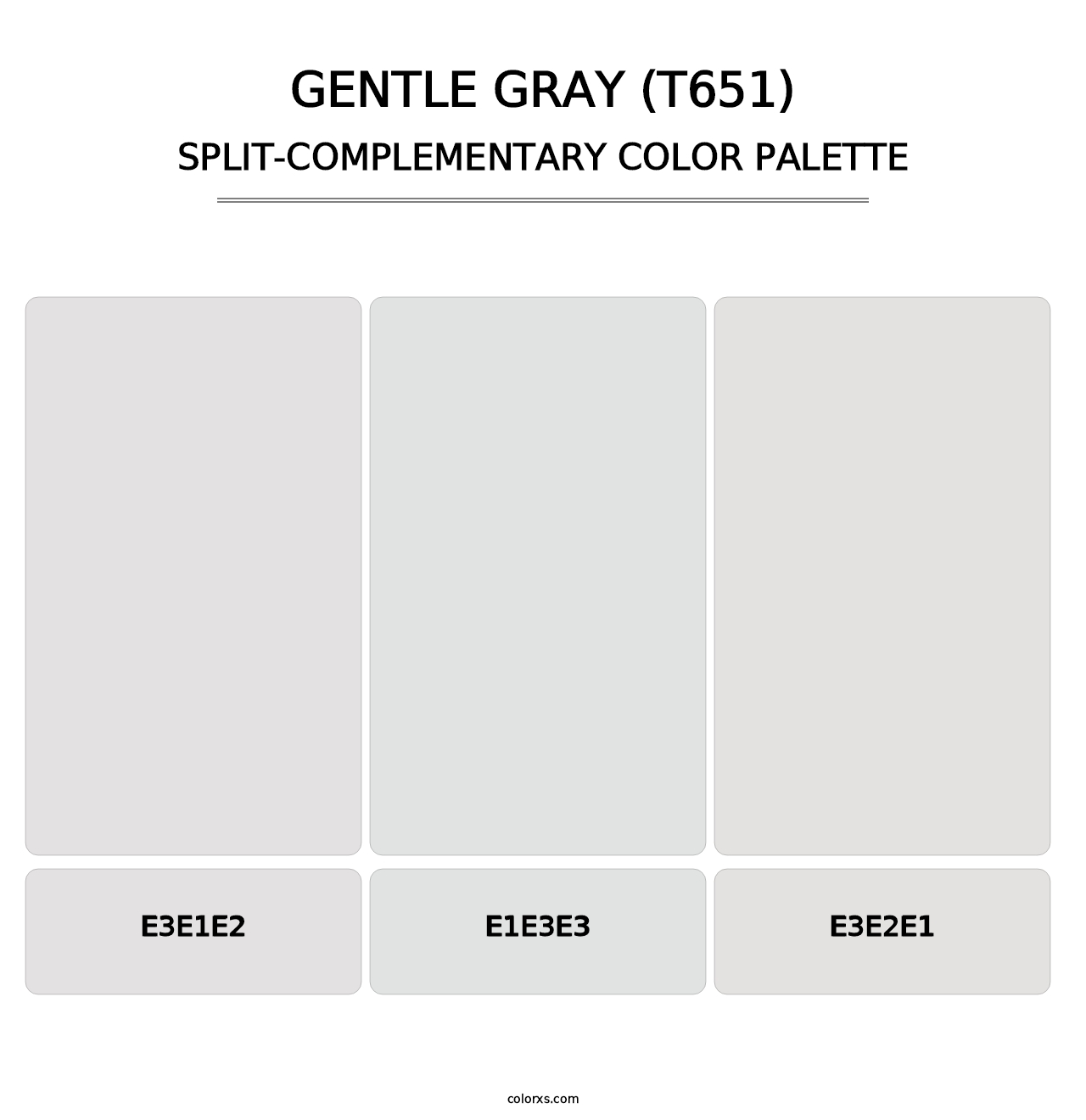 Gentle Gray (T651) - Split-Complementary Color Palette