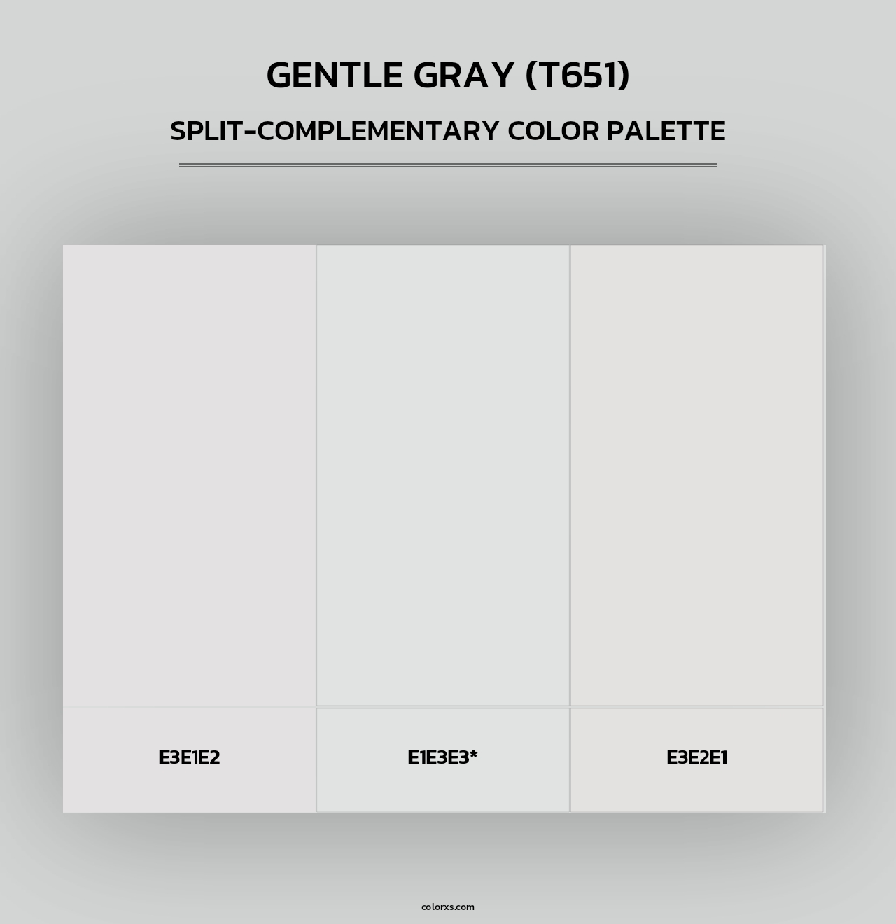 Gentle Gray (T651) - Split-Complementary Color Palette