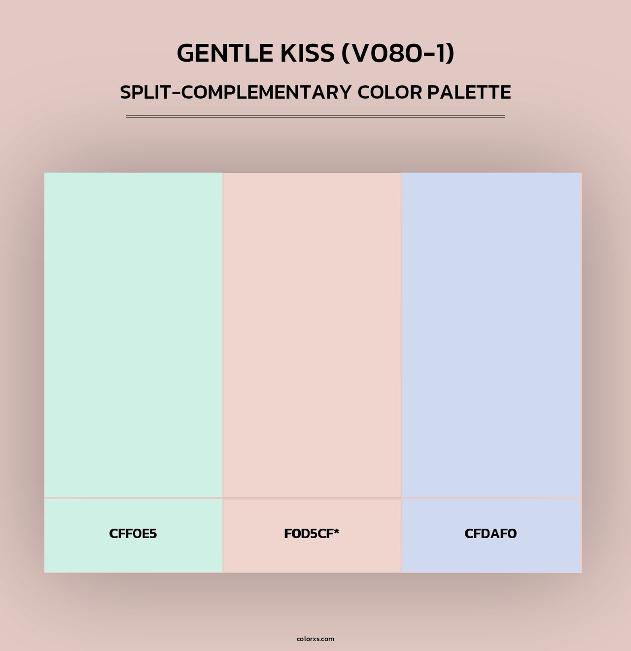 Gentle Kiss (V080-1) - Split-Complementary Color Palette