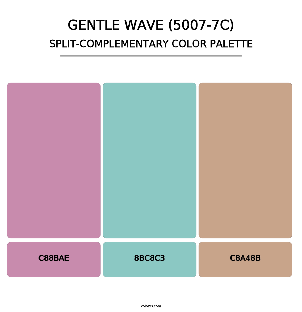 Gentle Wave (5007-7C) - Split-Complementary Color Palette