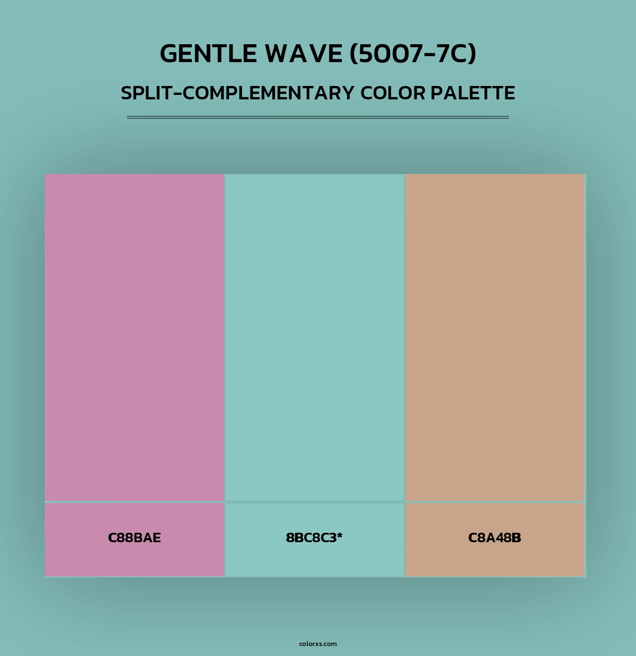 Gentle Wave (5007-7C) - Split-Complementary Color Palette