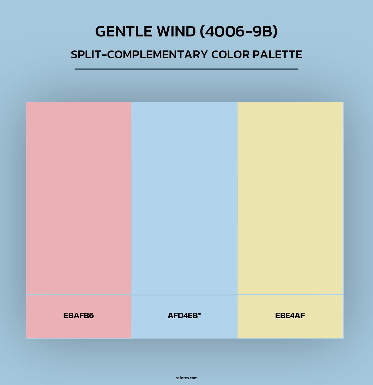 Gentle Wind (4006-9B) - Split-Complementary Color Palette