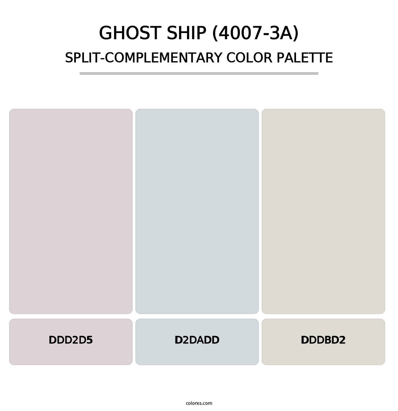 Ghost Ship (4007-3A) - Split-Complementary Color Palette