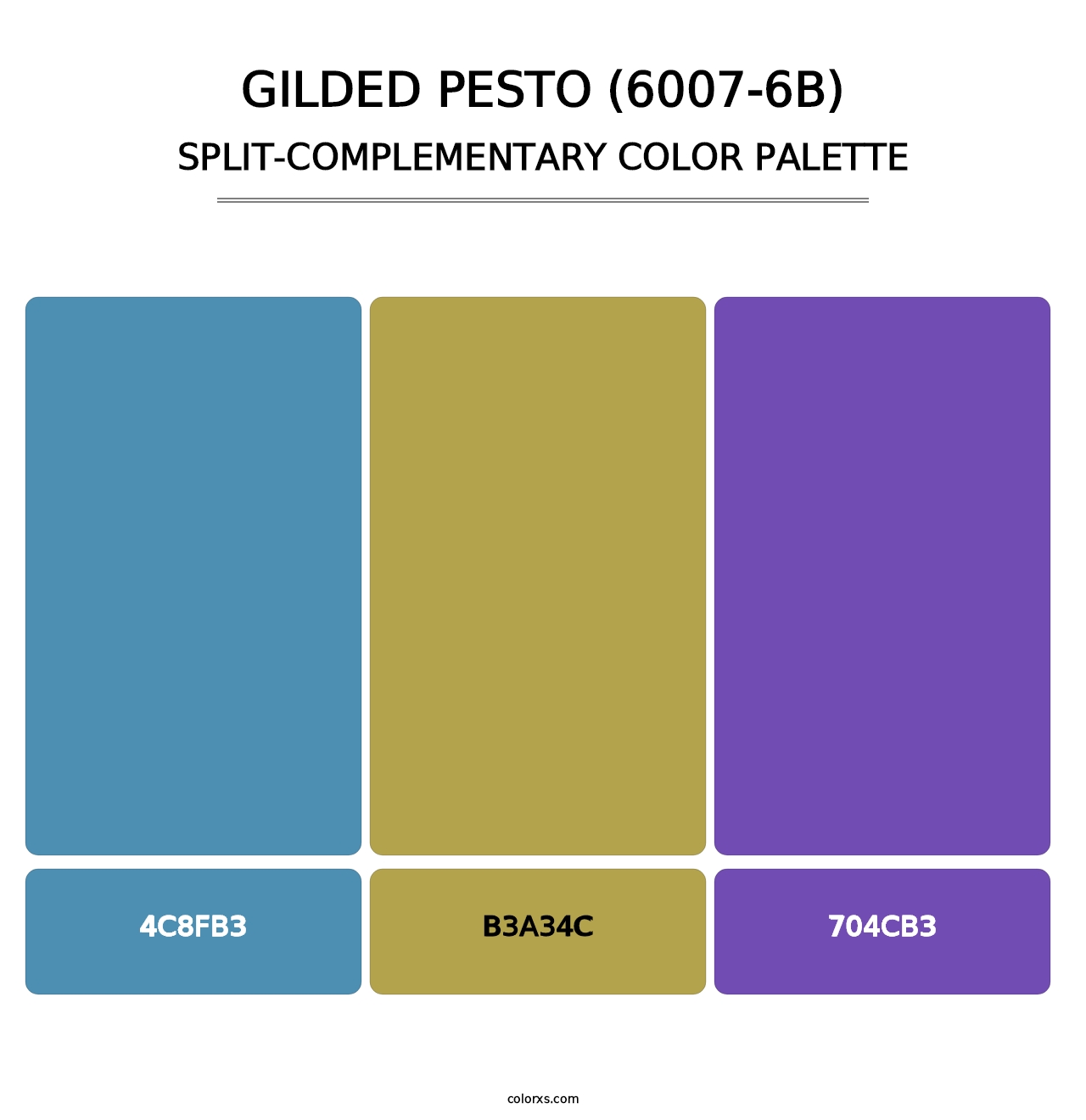 Gilded Pesto (6007-6B) - Split-Complementary Color Palette