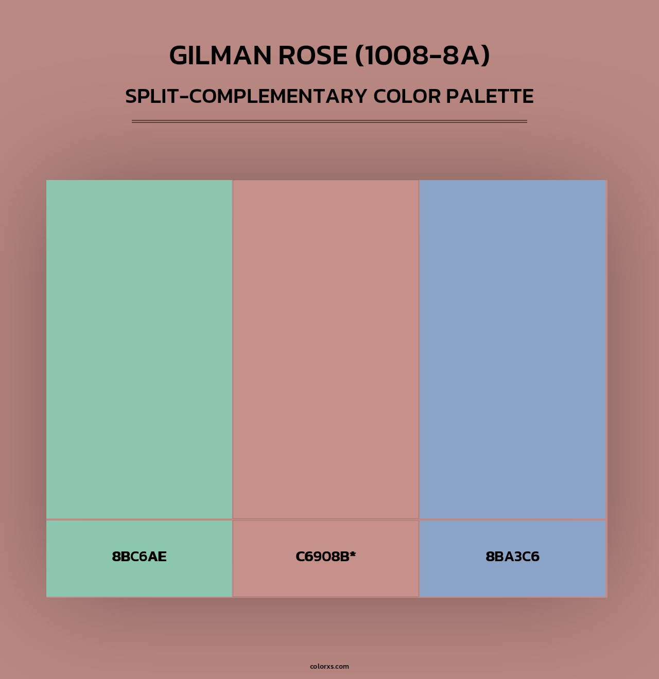 Gilman Rose (1008-8A) - Split-Complementary Color Palette