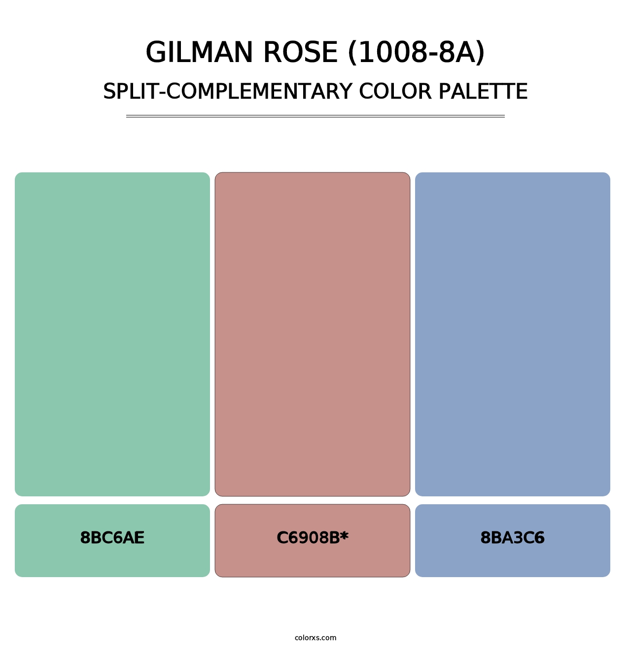Gilman Rose (1008-8A) - Split-Complementary Color Palette