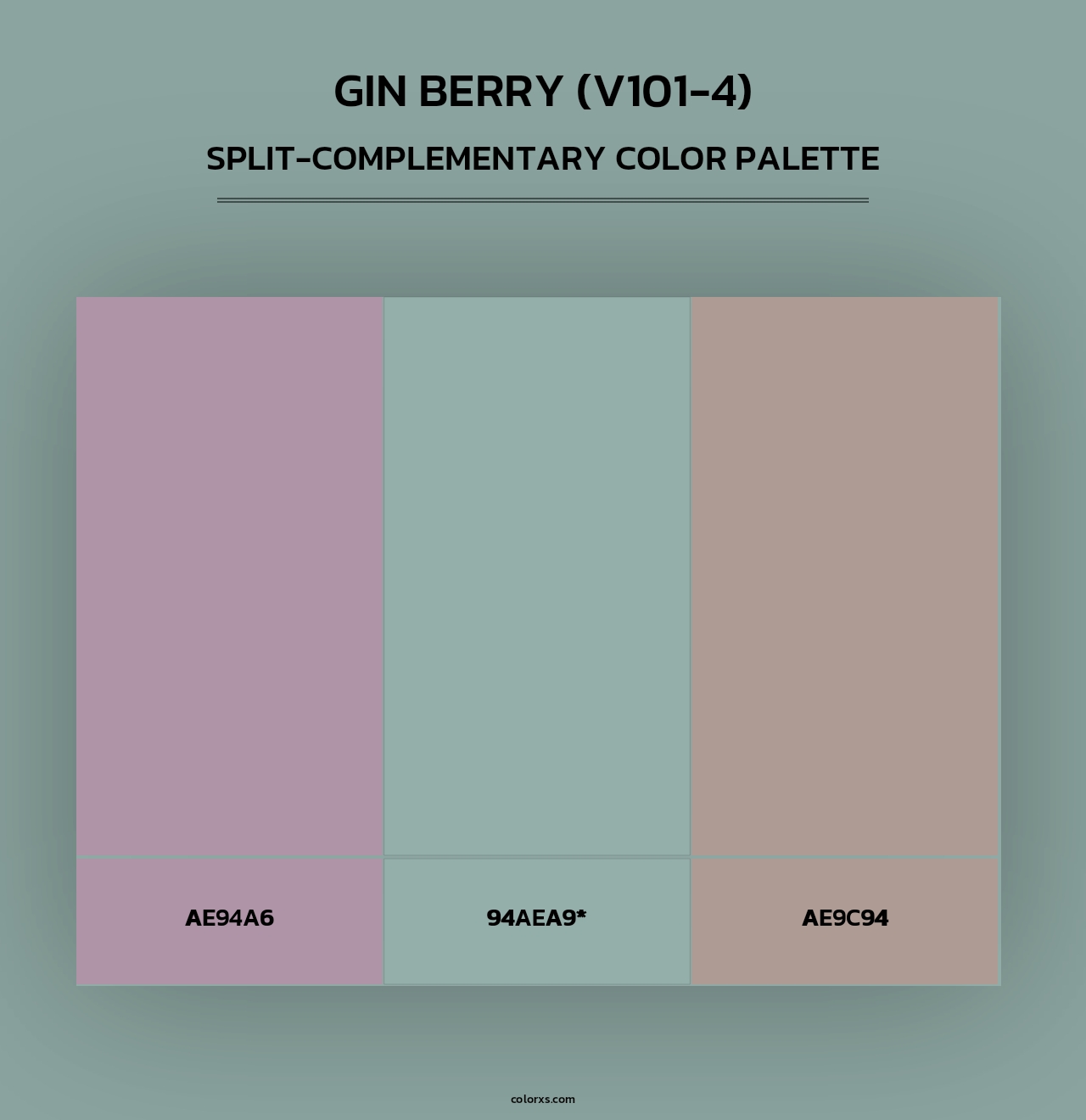 Gin Berry (V101-4) - Split-Complementary Color Palette