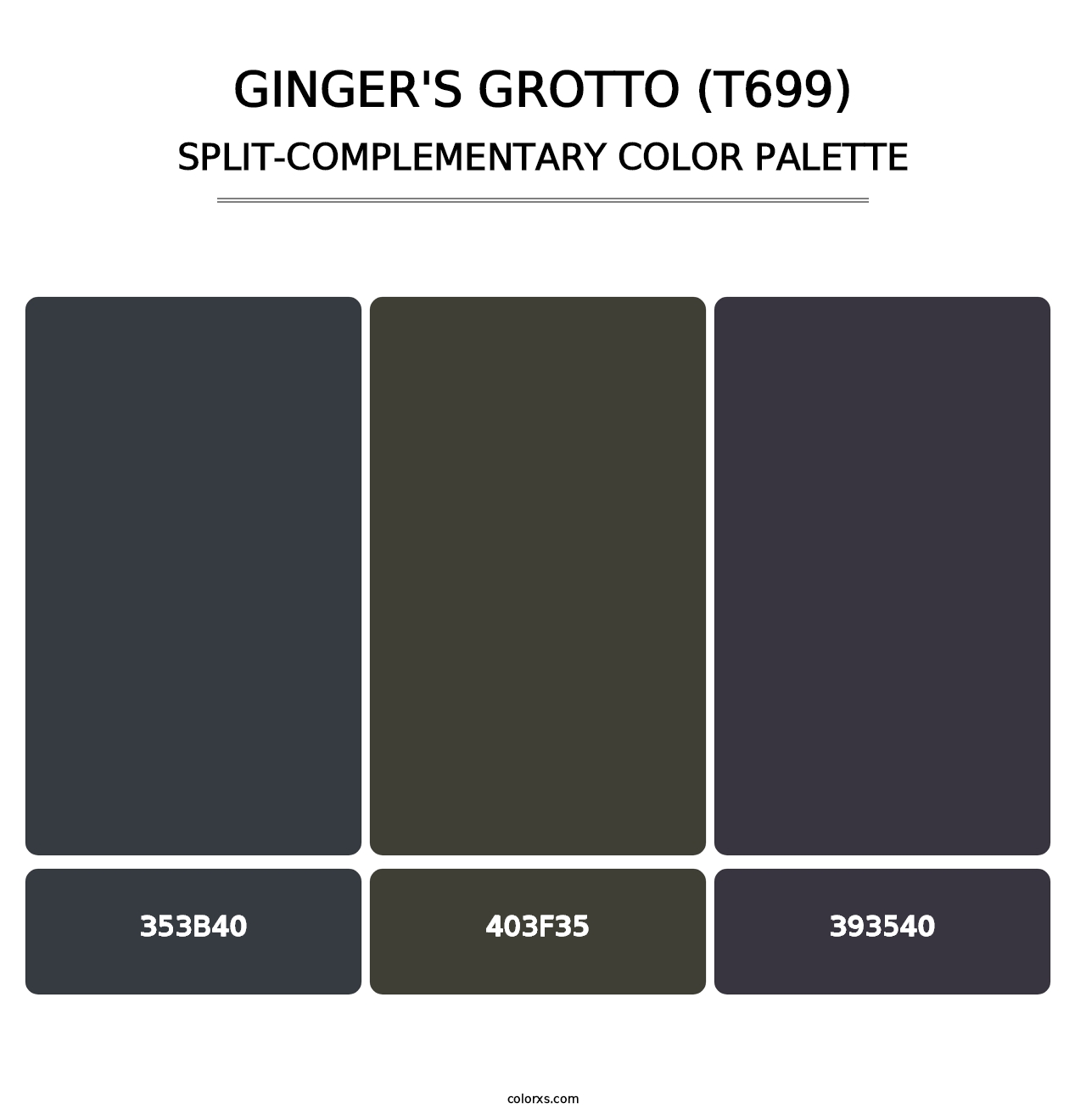 Ginger's Grotto (T699) - Split-Complementary Color Palette