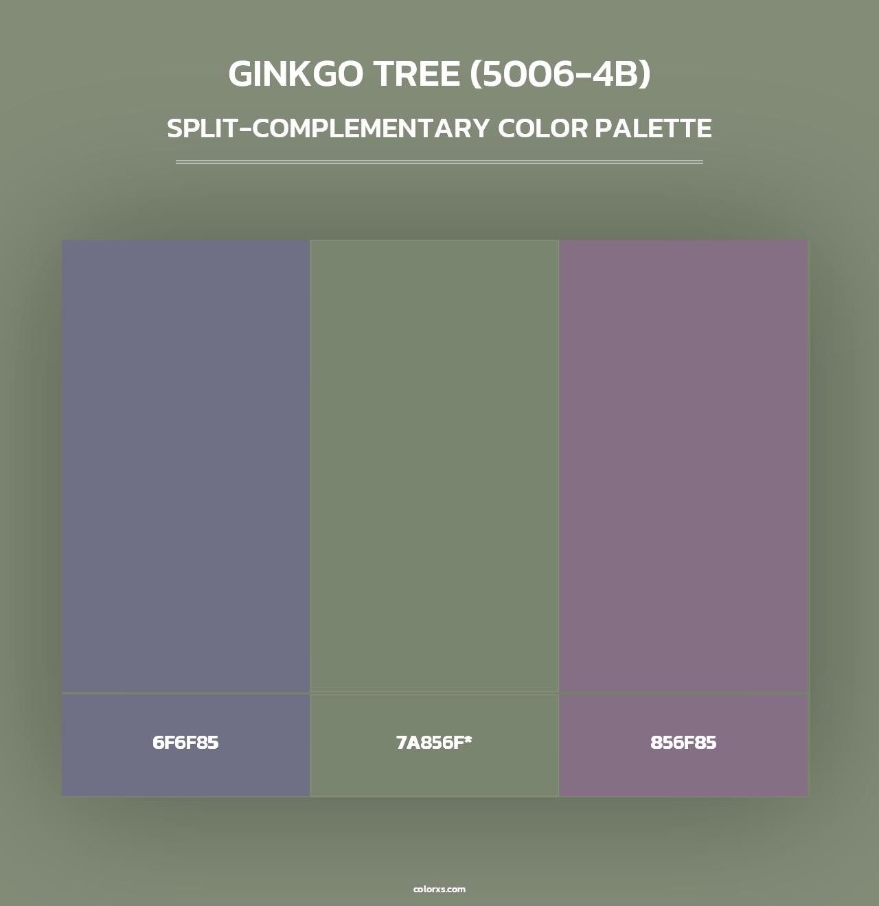 Ginkgo Tree (5006-4B) - Split-Complementary Color Palette