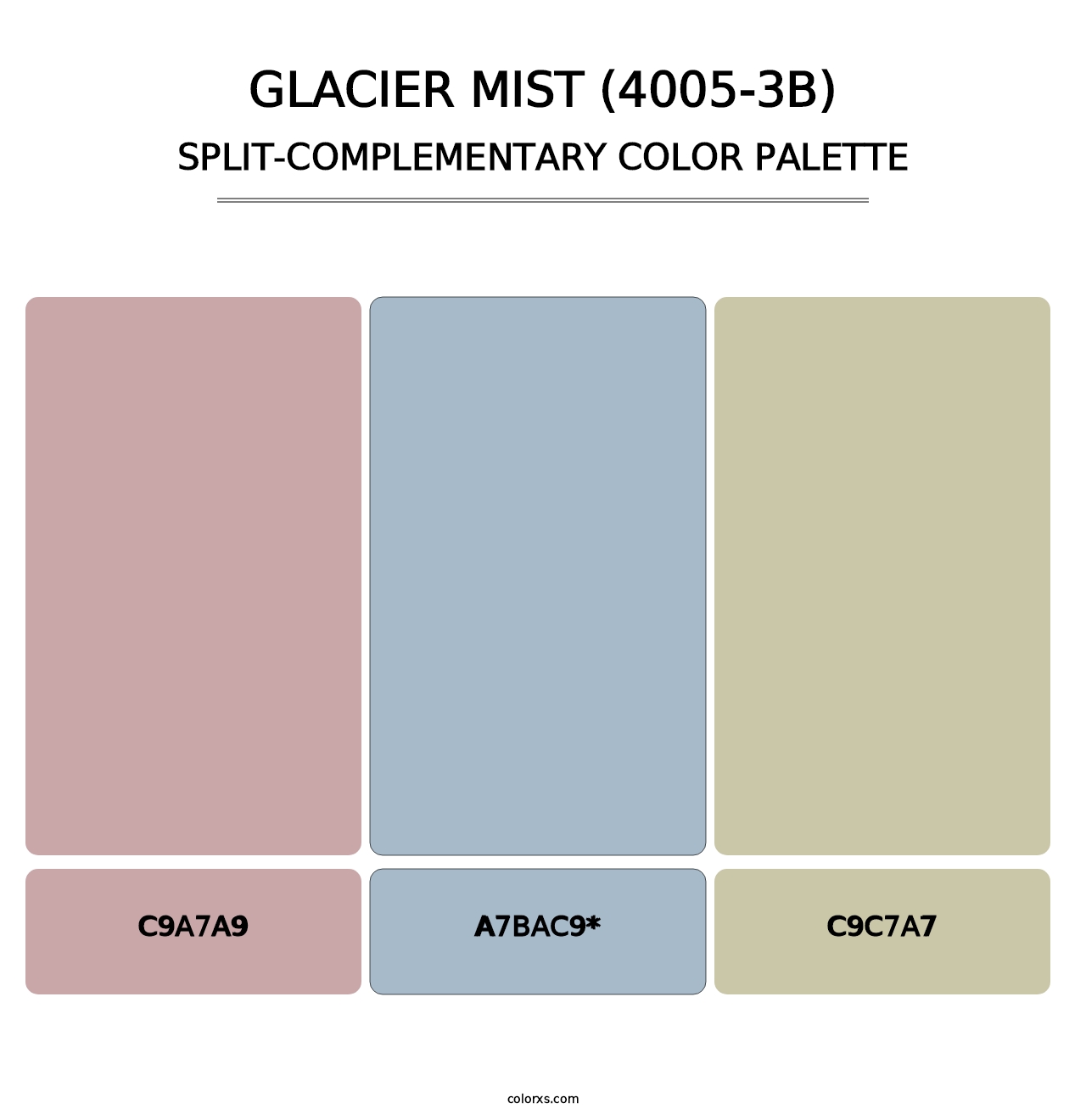 Glacier Mist (4005-3B) - Split-Complementary Color Palette