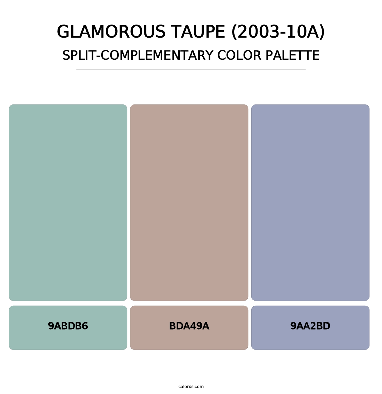 Glamorous Taupe (2003-10A) - Split-Complementary Color Palette