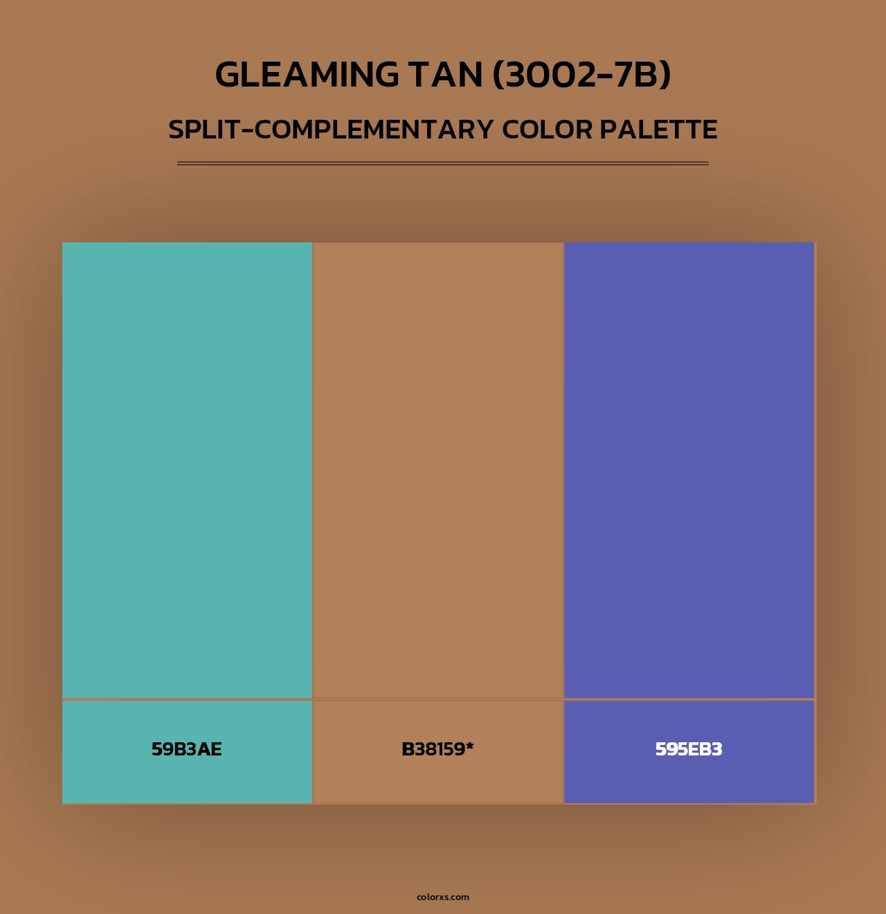 Gleaming Tan (3002-7B) - Split-Complementary Color Palette