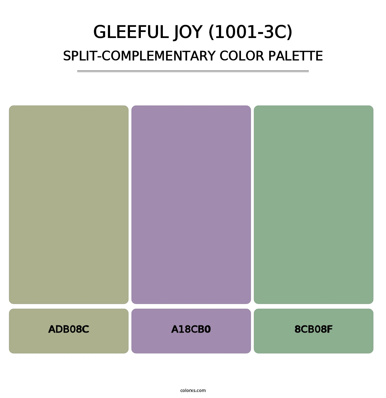 Gleeful Joy (1001-3C) - Split-Complementary Color Palette