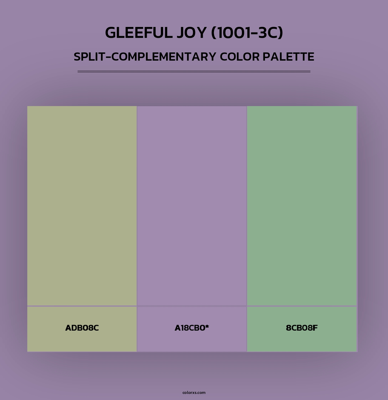 Gleeful Joy (1001-3C) - Split-Complementary Color Palette
