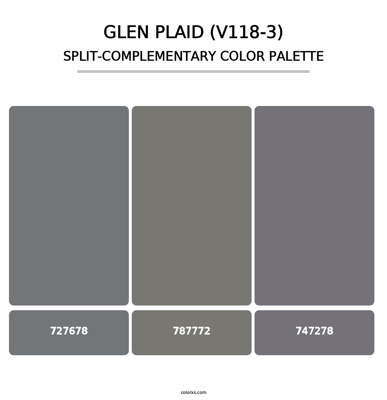 Glen Plaid (V118-3) - Split-Complementary Color Palette