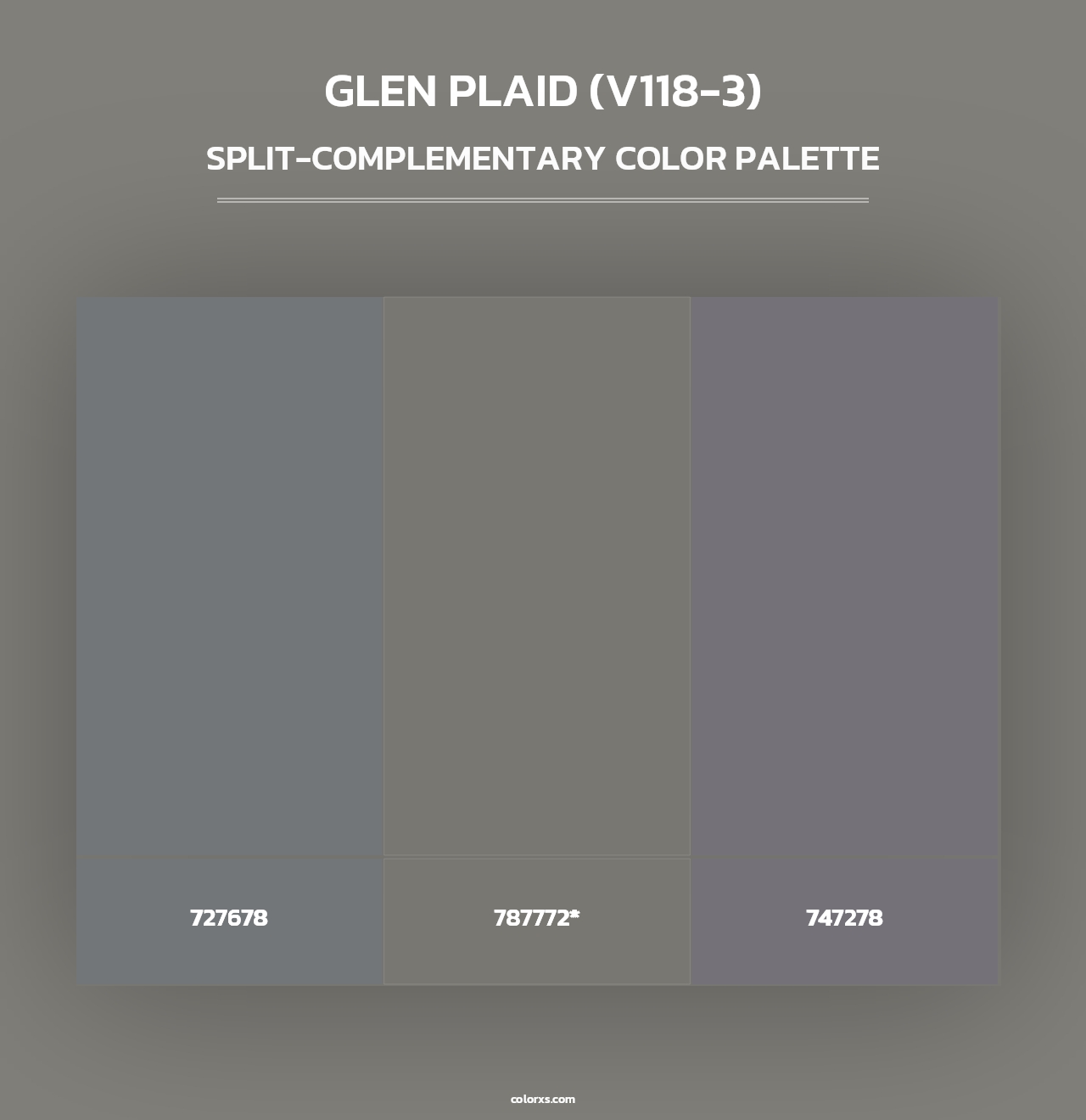 Glen Plaid (V118-3) - Split-Complementary Color Palette