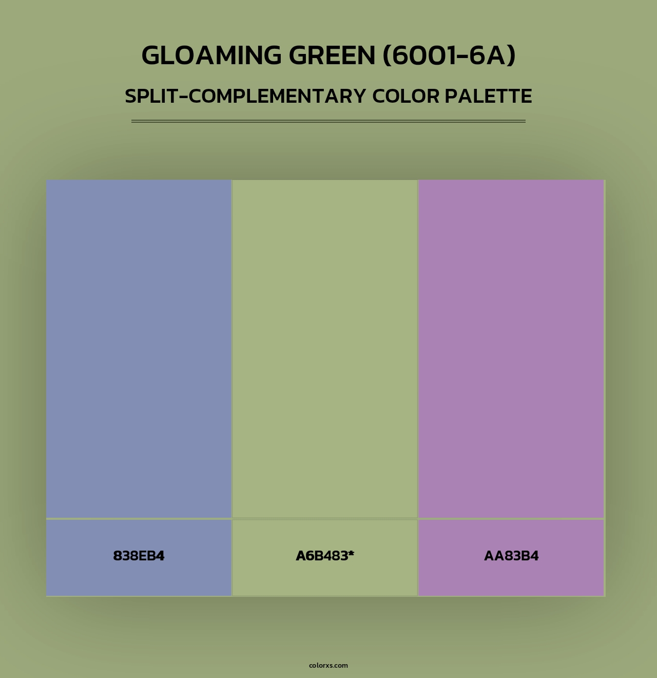Gloaming Green (6001-6A) - Split-Complementary Color Palette