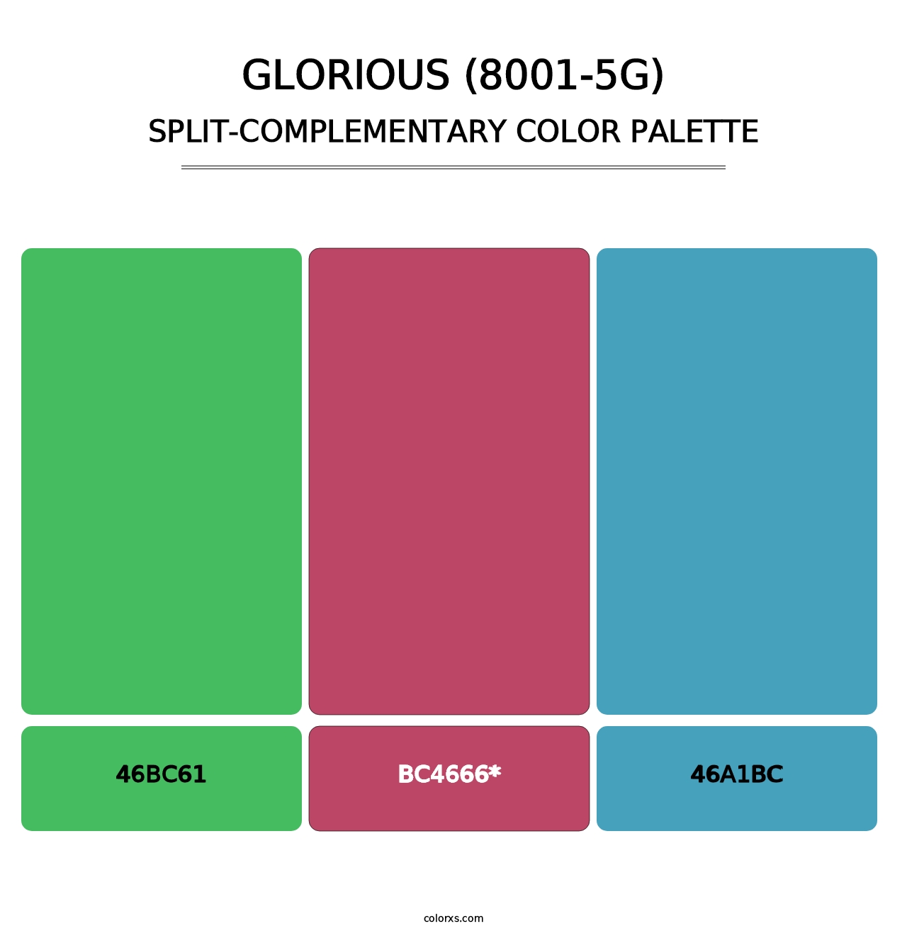 Glorious (8001-5G) - Split-Complementary Color Palette
