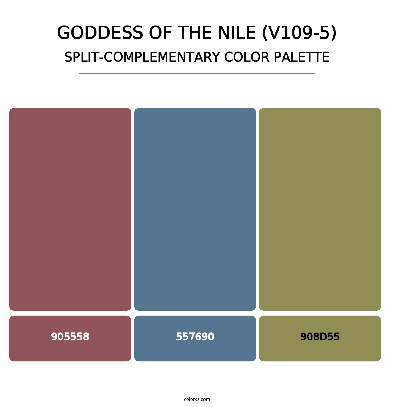 Goddess of the Nile (V109-5) - Split-Complementary Color Palette