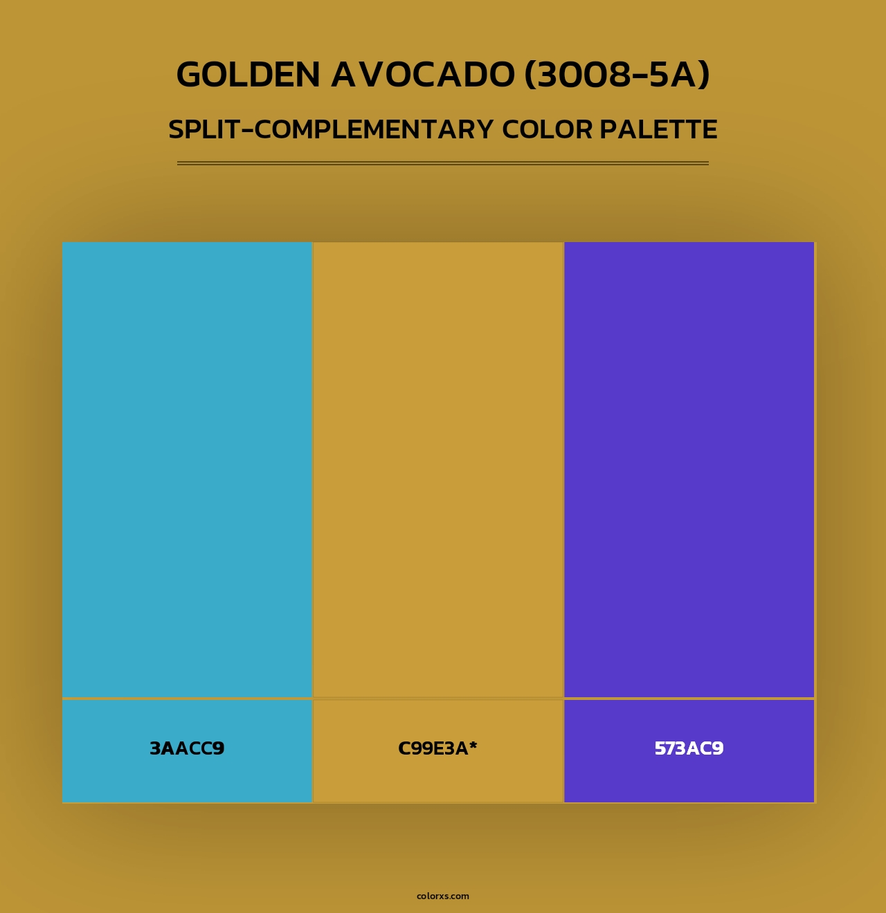 Golden Avocado (3008-5A) - Split-Complementary Color Palette