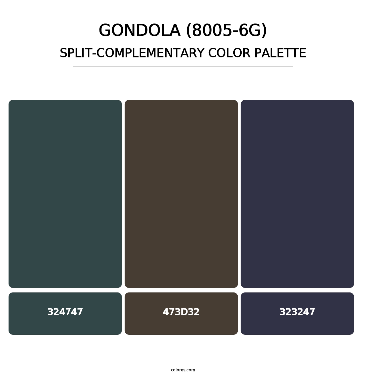 Gondola (8005-6G) - Split-Complementary Color Palette