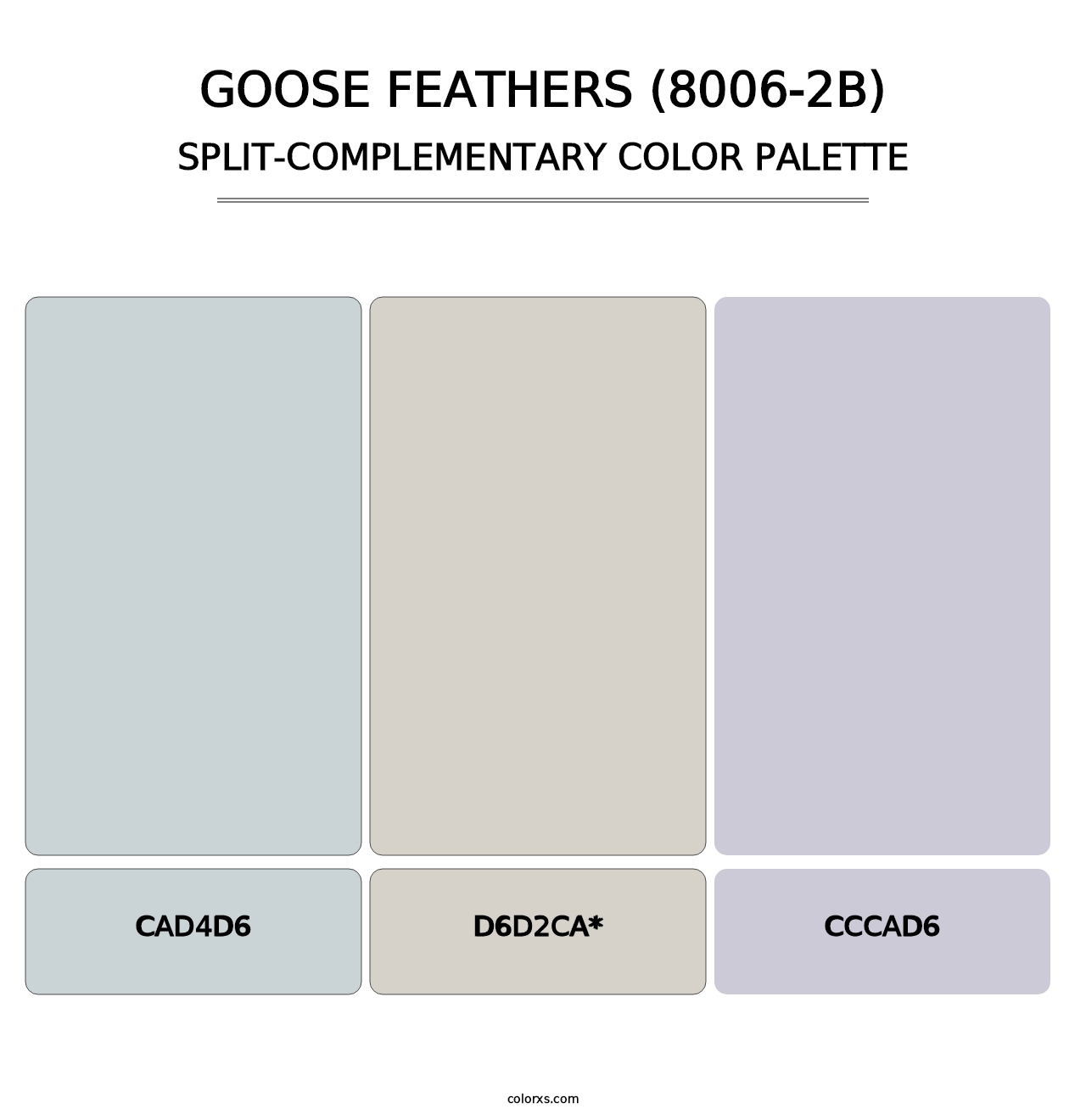 Goose Feathers (8006-2B) - Split-Complementary Color Palette