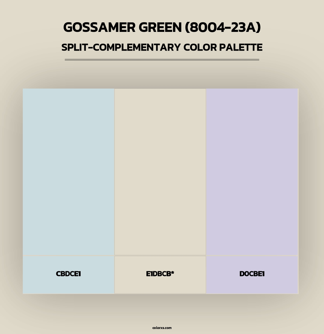 Gossamer Green (8004-23A) - Split-Complementary Color Palette