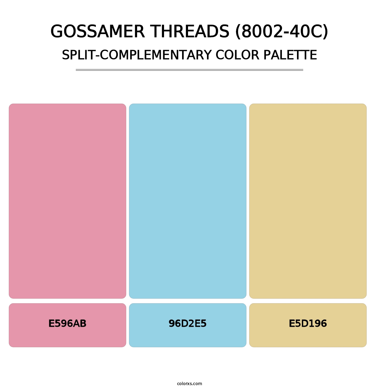 Gossamer Threads (8002-40C) - Split-Complementary Color Palette