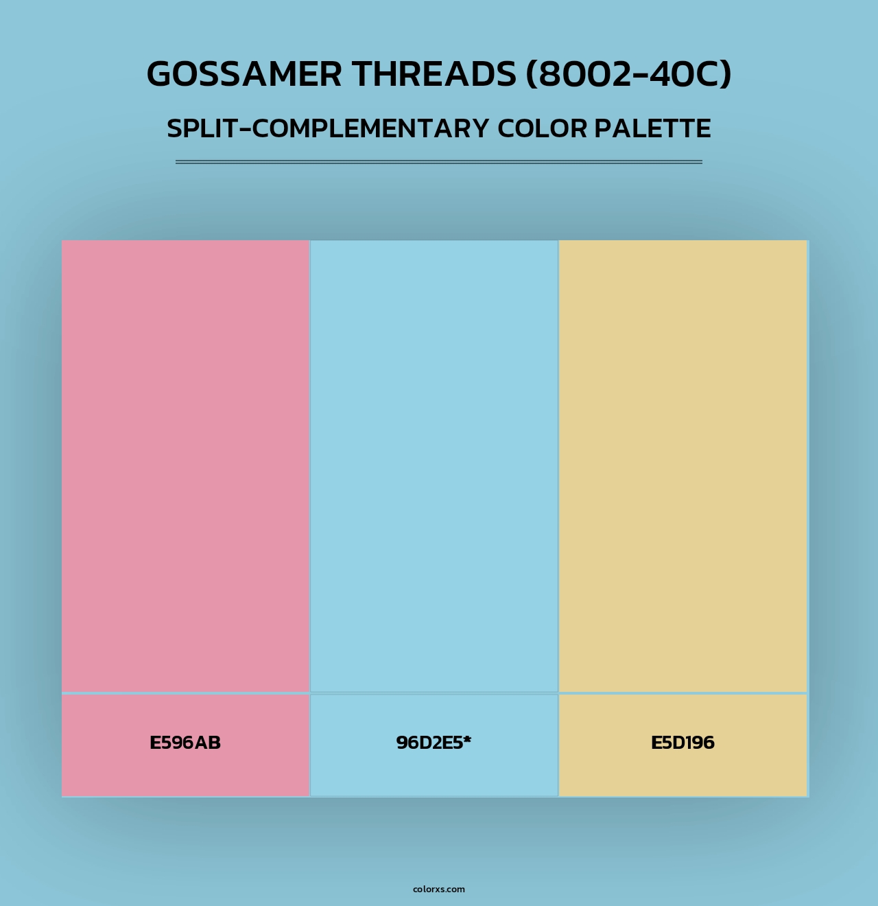 Gossamer Threads (8002-40C) - Split-Complementary Color Palette