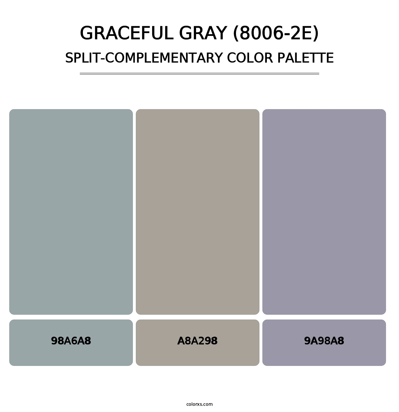 Graceful Gray (8006-2E) - Split-Complementary Color Palette